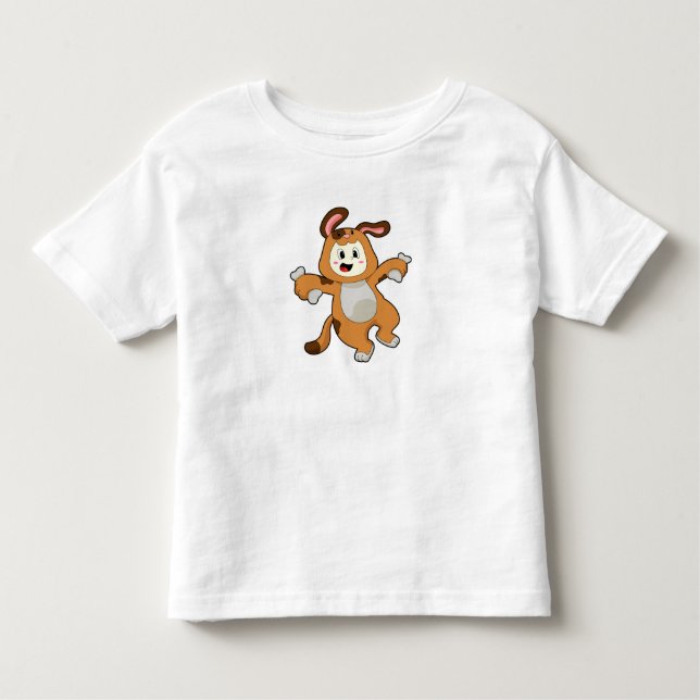 T-shirt Pour Les Tous Petits Chien avec os comme lapin (Devant)