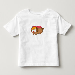 T-shirt Pour Les Tous Petits Chien dans Hotdog
