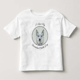 T-shirt Pour Les Tous Petits Chien de bétail australien - Cute Original Dog Art