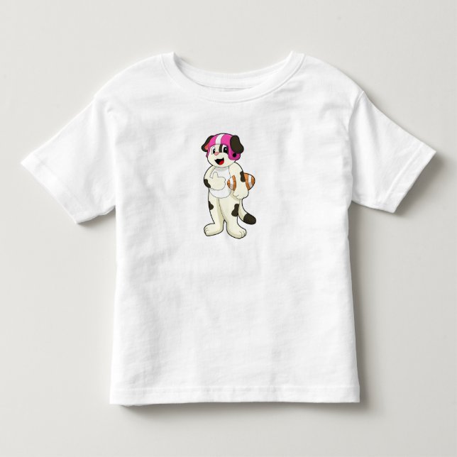 T-shirt Pour Les Tous Petits Chien de football Sports (Devant)