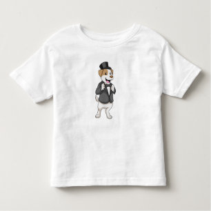 T-shirt Pour Les Tous Petits Chien en chambre avec ruban