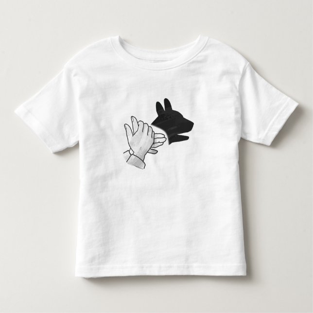 T-shirt Pour Les Tous Petits Chien Silhouette main (Devant)