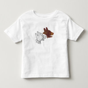 T-shirt Pour Les Tous Petits Chien Silhouette main Brown