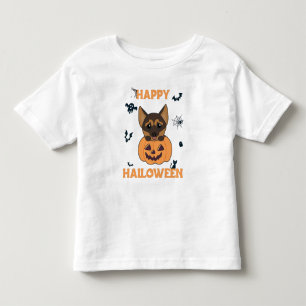 T-shirt Pour Les Tous Petits Chiens Citrouilles bergers allemands heureux Hallo