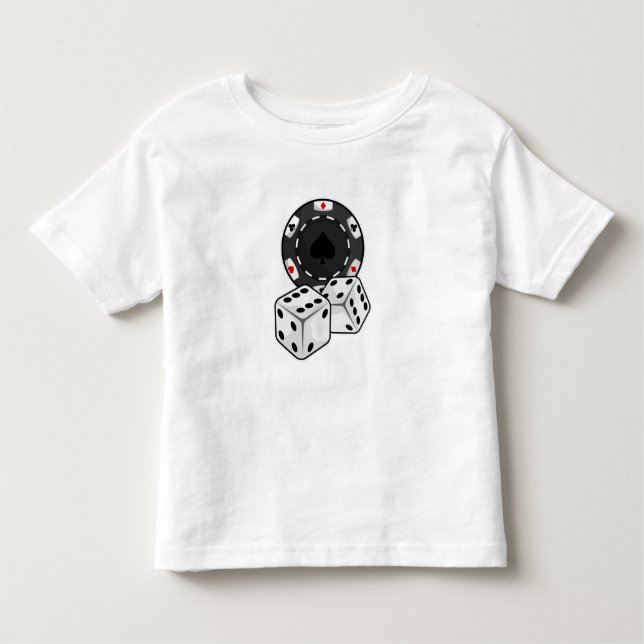T-shirt Pour Les Tous Petits Chip & Dice pour Poker (Devant)