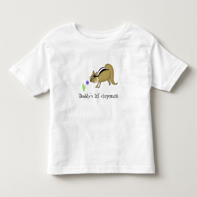 T-shirt Pour Les Tous Petits Chipmunk avec Fleur et dire (Devant)