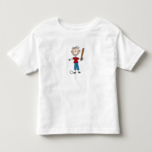 T-shirt Pour Les Tous Petits Chirte de baseball Figure Family Stick (Devant)