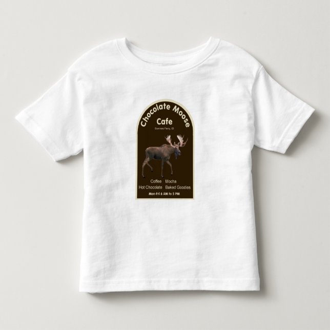T-shirt Pour Les Tous Petits Chocolat Moose Café (Devant)