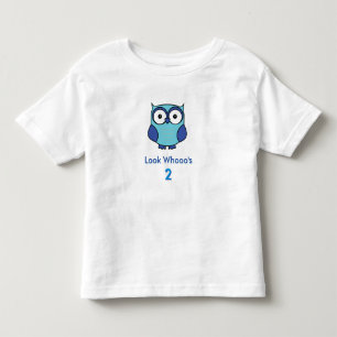 T-shirt Pour Les Tous Petits Chouette personnalisée Anniversaire Bleu