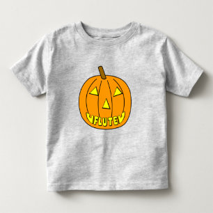 T-shirt Pour Les Tous Petits Citrouille Flute Halloween