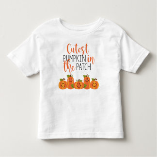 T-shirt Pour Les Tous Petits Citrouille le plus mou dans le Patch Toddler Ruffl