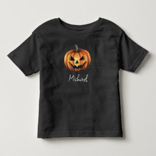 T-shirt Pour Les Tous Petits Citrouille orange personnalisée tendance Halloween