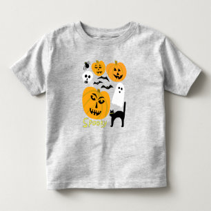 T-shirt Pour Les Tous Petits Citrouilles éffrayants Charmes Halloween Fantômes