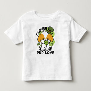 T-shirt Pour Les Tous Petits Clover Pup Love – Saint-Patrick Design pour Chien