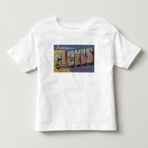 T-shirt Pour Les Tous Petits Clovis, Nouveau-Mexique - Scènes de grandes lettre