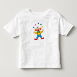 T-shirt Pour Les Tous Petits Clown joueur sautant avec des balles brillantes