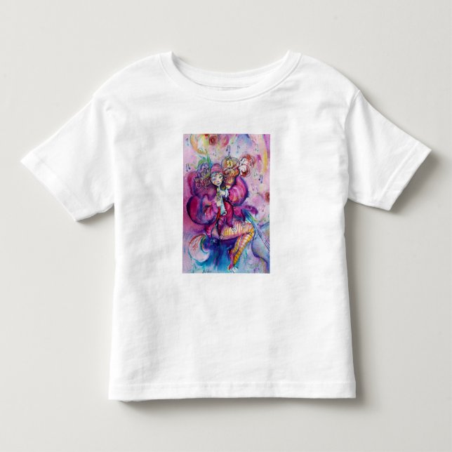T-SHIRT POUR LES TOUS PETITS CLOWN ROSE MUSICAL (Devant)