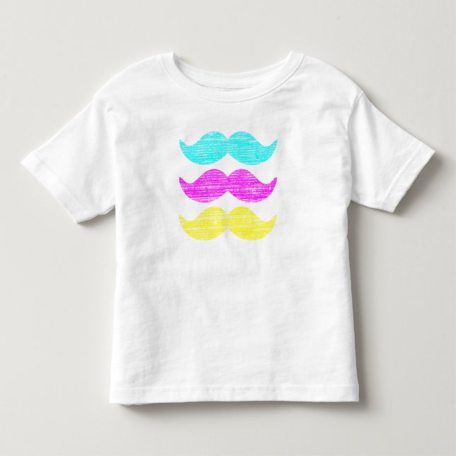 T-shirt Pour Les Tous Petits CMY Mustaches (style presse-lettres) (Devant)