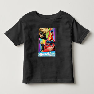 T-shirt Pour Les Tous Petits Coccinelle & Chat Noir Pouvoir Miraculous !