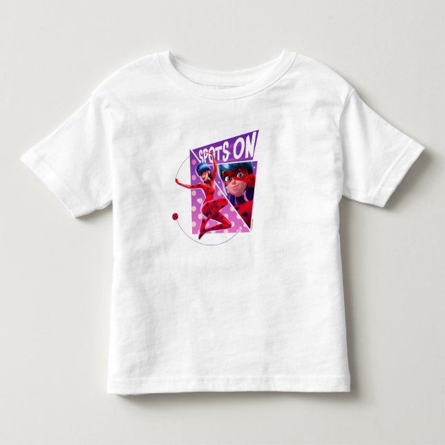 T-shirt Pour Les Tous Petits Coccinelle | Spots Sur Graphique Violet (Devant)