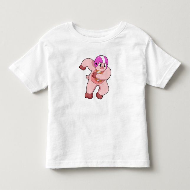 T-shirt Pour Les Tous Petits Cochon de football (Devant)