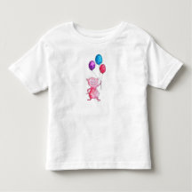Cochon Rose Fantaisiste avec Ballons