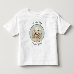 T-shirt Pour Les Tous Petits Cocker Spaniel Buff Peinture - Art Chien original