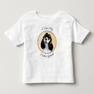 T-shirt Pour Les Tous Petits Cocker Spaniel (Parti) Peinture - Art Chien origin