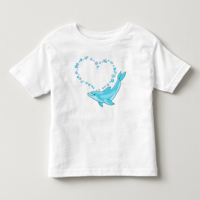 T-shirt Pour Les Tous Petits Coeur de dauphin (Devant)