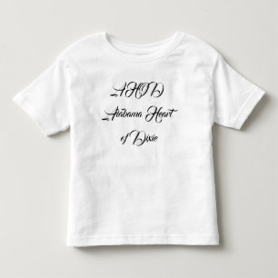 T-shirt Pour Les Tous Petits Coeur de l'Alabama de Dixie Monogram
