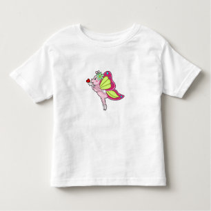 T-shirt Pour Les Tous Petits Coeur en fleurs papillon