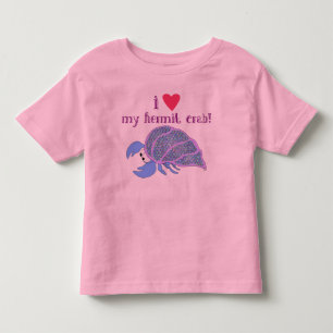 T-shirt Pour Les Tous Petits Coeur I mon bernard l'ermite