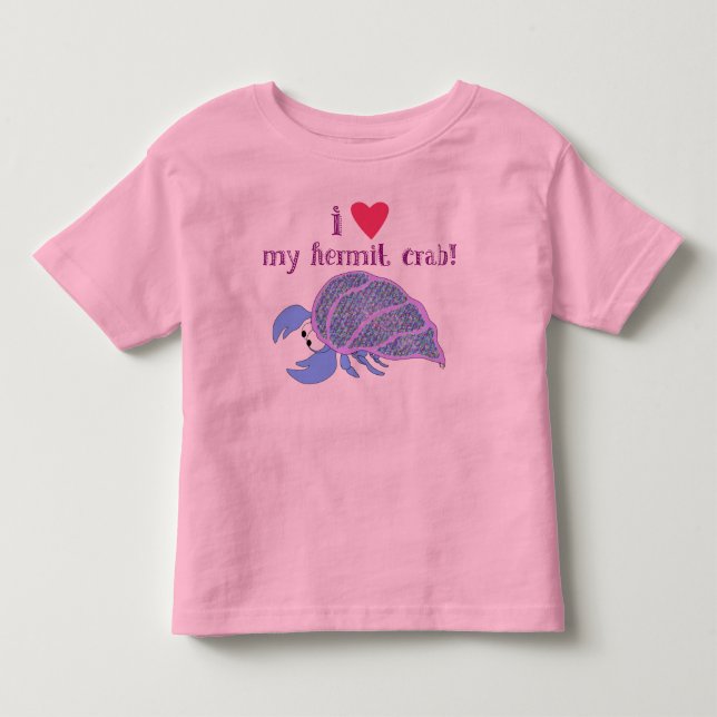 T-shirt Pour Les Tous Petits Coeur I mon bernard l'ermite (Devant)