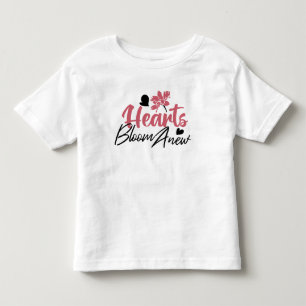 T-shirt Pour Les Tous Petits Coeurs fleurissent à nouveau - Citation Florale In