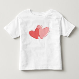 T-shirt Pour Les Tous Petits Coeurs rouges