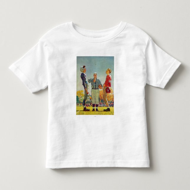 T-shirt Pour Les Tous Petits Coin Toss par Norman Rockwell (Devant)