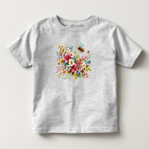 T-shirt Pour Les Tous Petits Coloré, Abeille printanière/florale