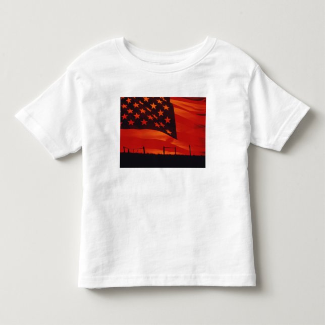 T-shirt Pour Les Tous Petits Composé numérique du drapeau américain (Devant)