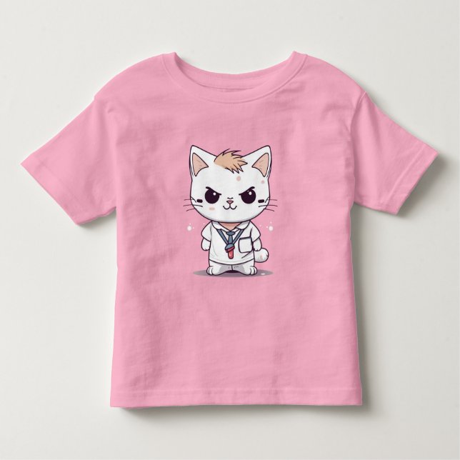 T-shirt Pour Les Tous Petits Conception de chats mignons en colère (Devant)