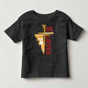 T-shirt Pour Les Tous Petits Conception de clou de croix de Jésus – Puissant Ch