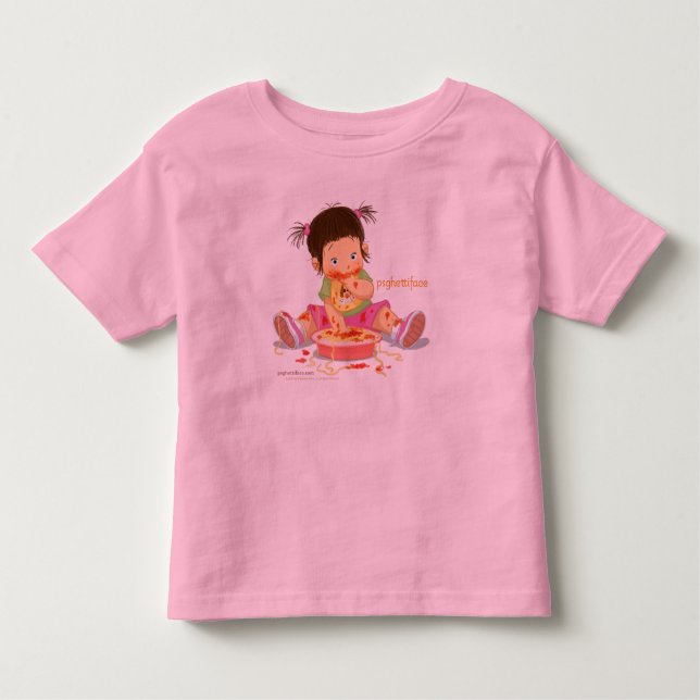 T-shirt Pour Les Tous Petits Conception de fille Psghettiface - Toddler (Devant)