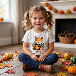 T-shirt Pour Les Tous Petits Conception personnalisée de citrouille de renard p