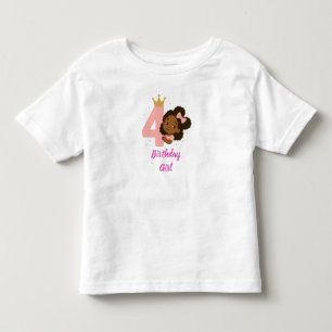 T-shirt Pour Les Tous Petits Conception Princesse Rose 4ème Anniversaire