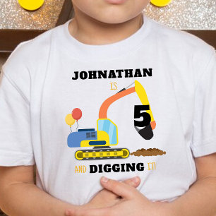 T-shirt Pour Les Tous Petits Construction 5e anniversaire