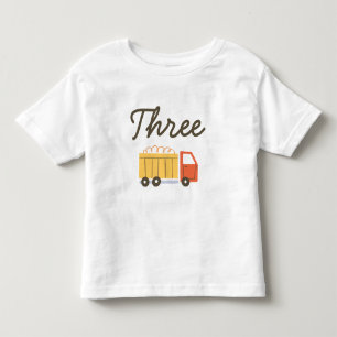 T-shirt Pour Les Tous Petits Construction Anniversaire Truck Toddler T