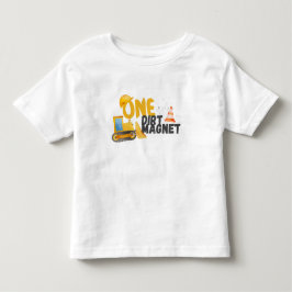 T-shirt Pour Les Tous Petits Construction, Camion de vidange 1er anniversaire