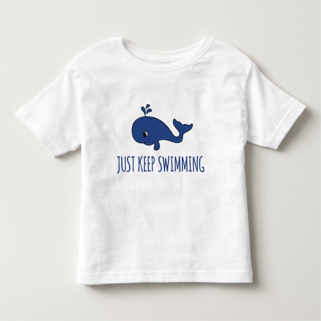 T-shirt Pour Les Tous Petits Continuez À Nager De La Baleine (Devant)