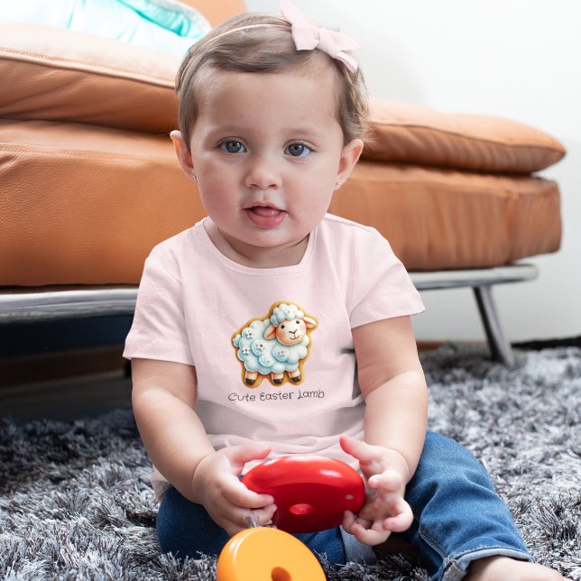 T-shirt Pour Les Tous Petits Cookie d'agneau de Pâques glacé (Créateur téléchargé)