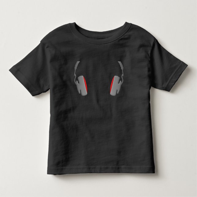 T-shirt Pour Les Tous Petits Cool de casque simple et classique (Devant)