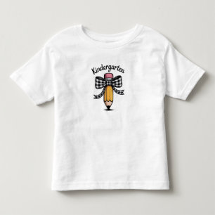 T-shirt Pour Les Tous Petits Coquette Pencil Bow Kindergarten Teacher School